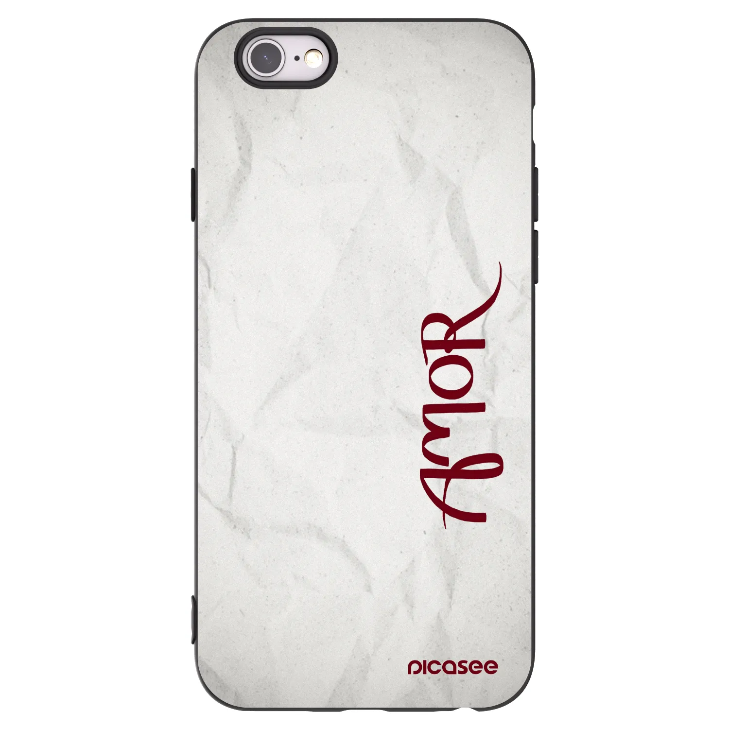 Picasee fekete szilikon tok az alábbi mobiltelefonokra Apple iPhone 6/6S - Amor