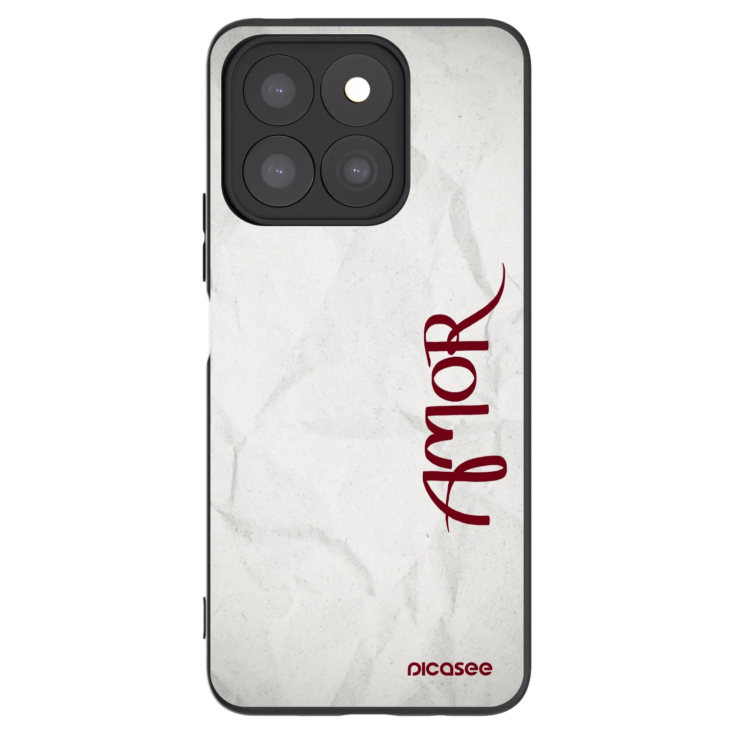 Picasee fekete szilikon tok az alábbi mobiltelefonokra Honor X8b - Amor