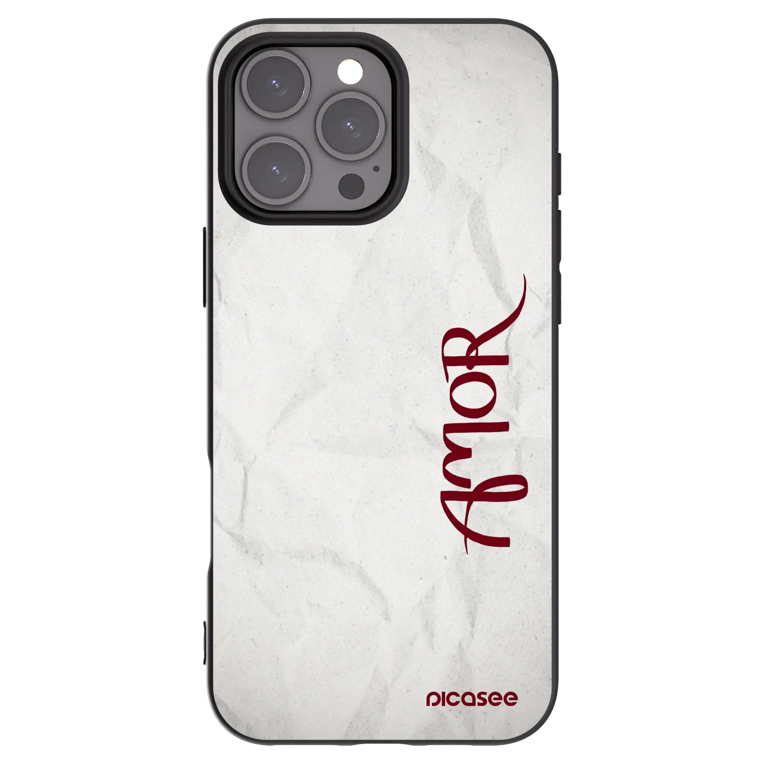 Picasee fekete szilikon tok az alábbi mobiltelefonokra Apple iPhone 16 Pro Max - Amor