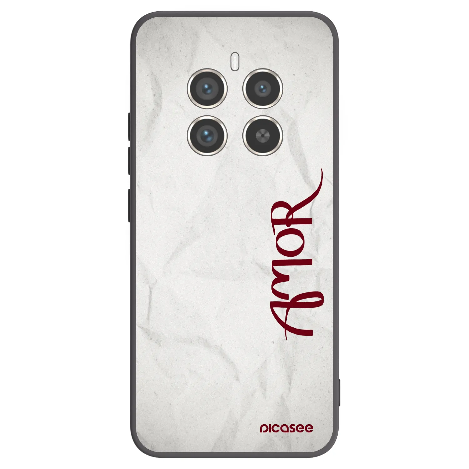 Picasee fekete szilikon tok az alábbi mobiltelefonokra Realme 12 Pro 5G - Amor