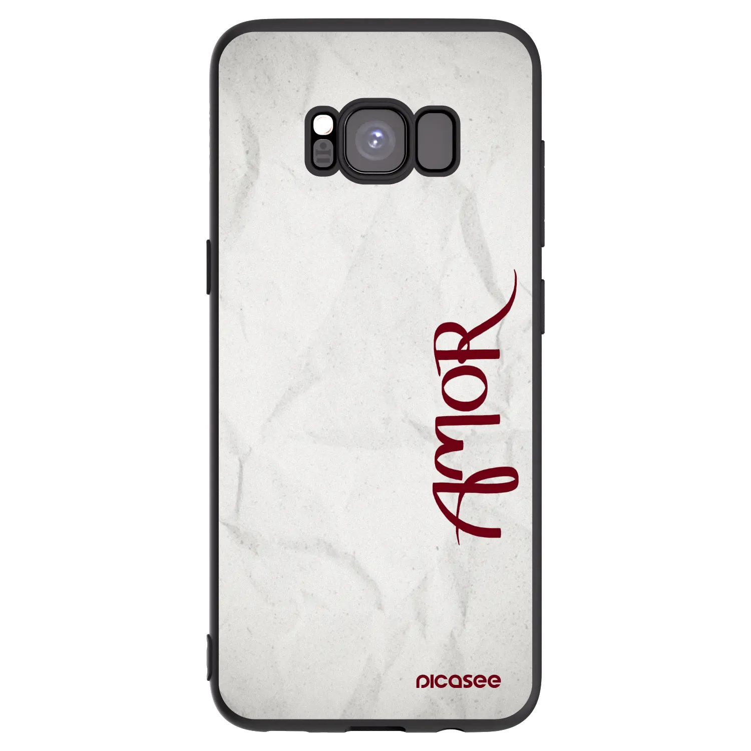 Picasee fekete szilikon tok az alábbi mobiltelefonokra Samsung Galaxy S8 G950F - Amor