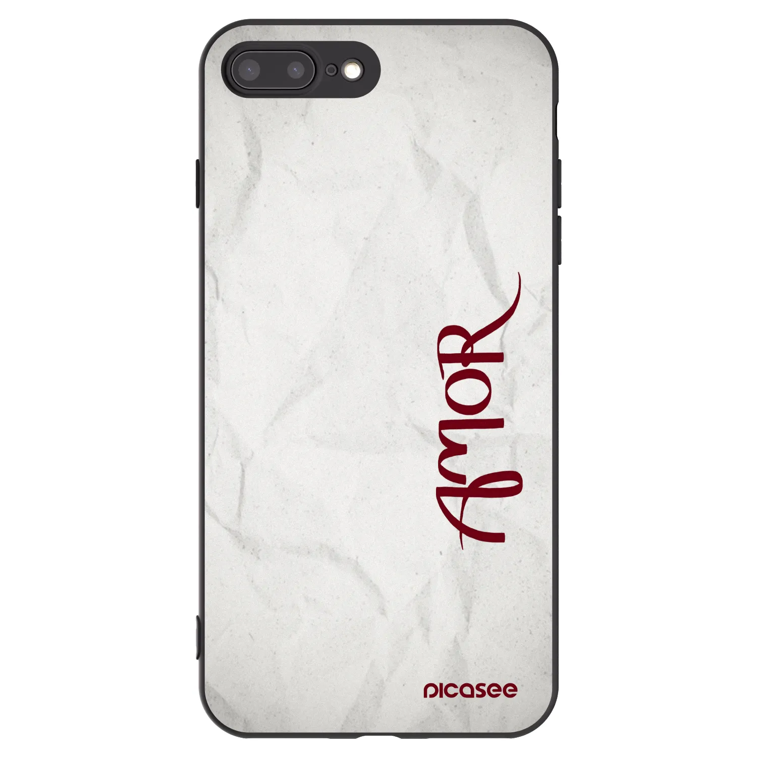 Picasee fekete szilikon tok az alábbi mobiltelefonokra Apple iPhone 7 Plus - Amor