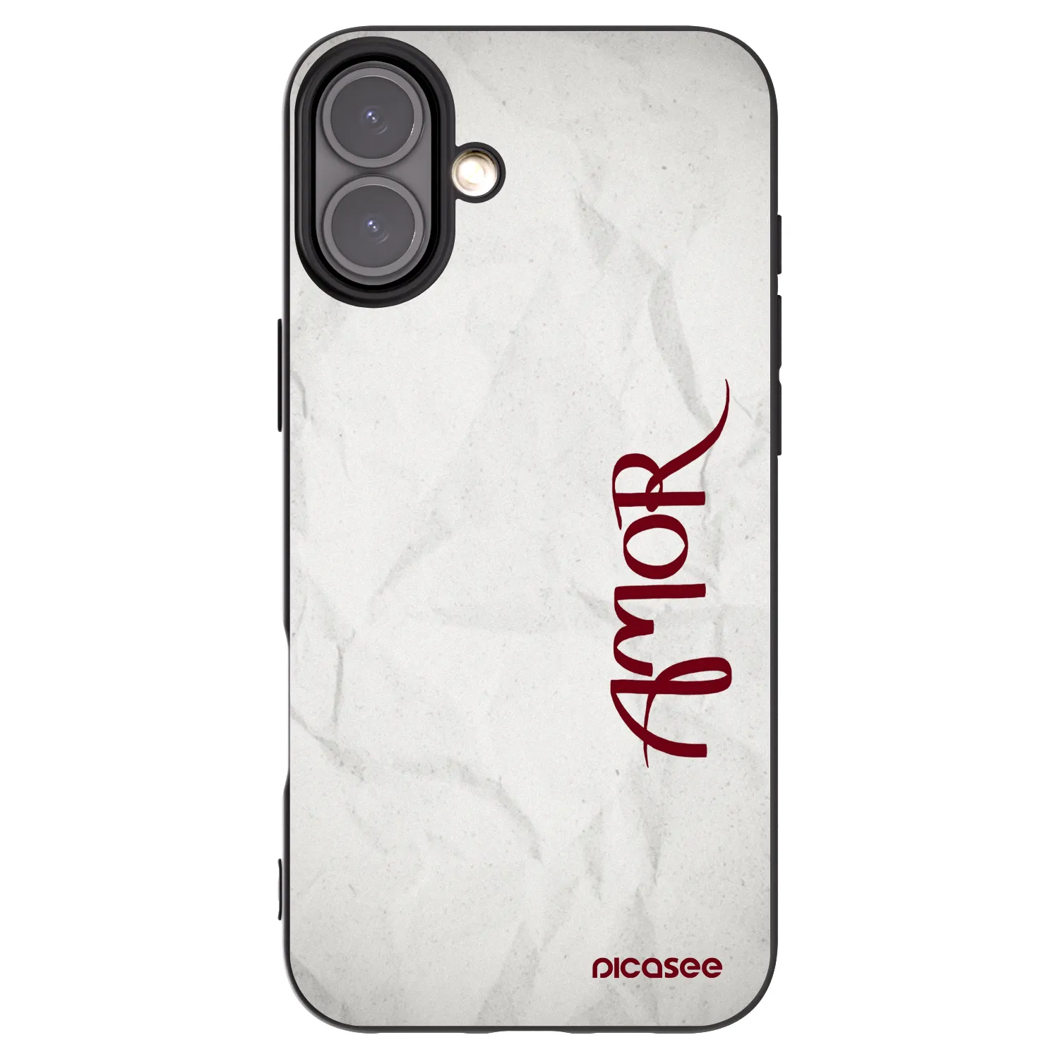 Picasee fekete szilikon tok az alábbi mobiltelefonokra Apple iPhone 16 Plus - Amor