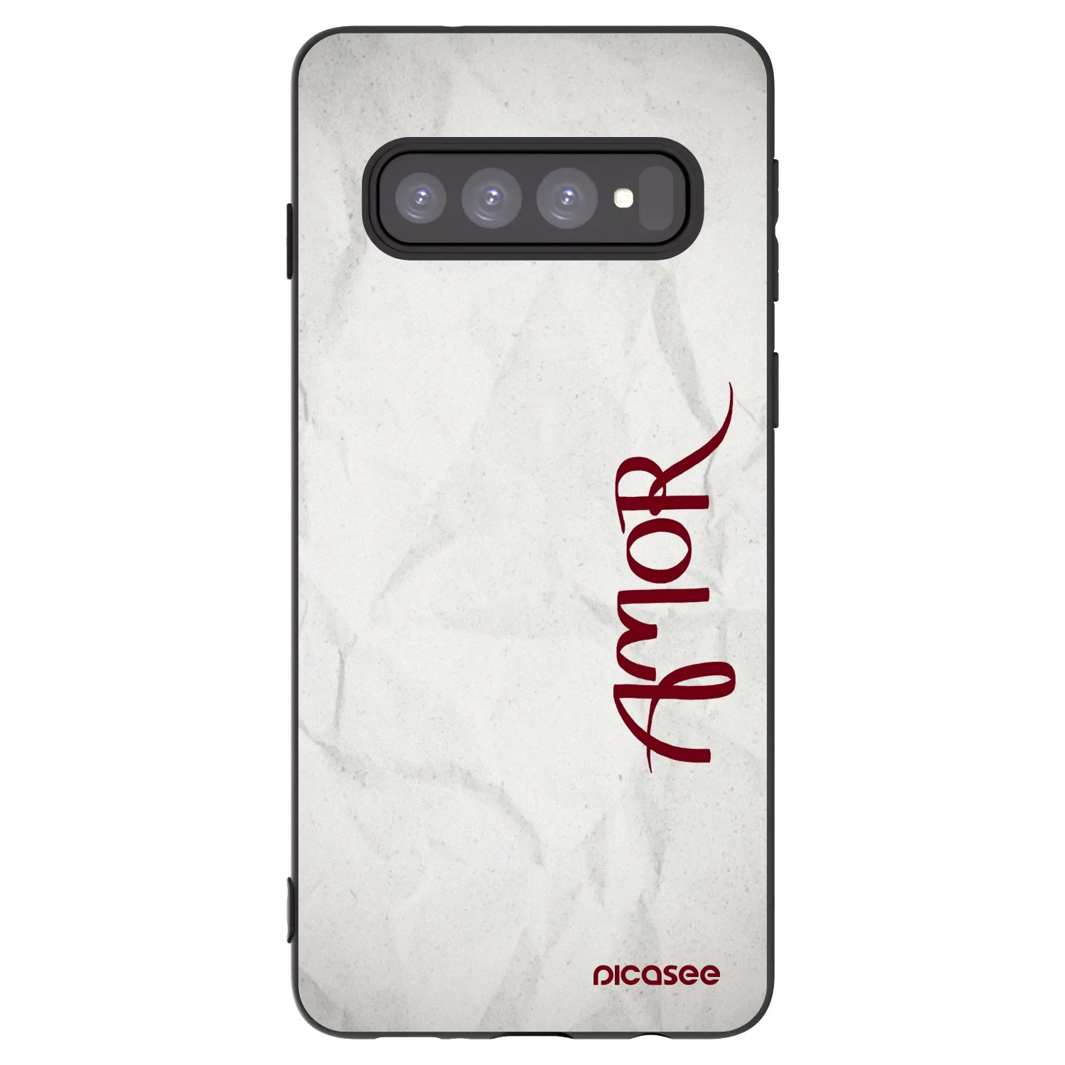 Picasee fekete szilikon tok az alábbi mobiltelefonokra Samsung Galaxy S10 G973 - Amor
