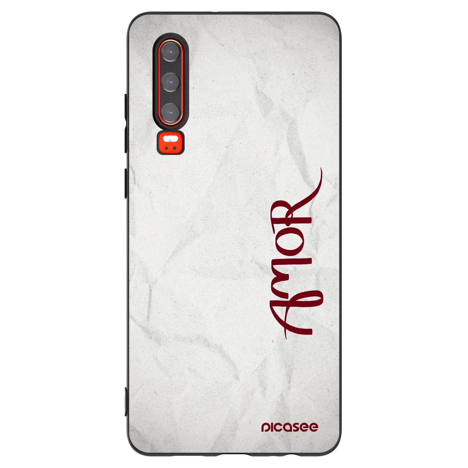 Picasee fekete szilikon tok az alábbi mobiltelefonokra Huawei P30 - Amor