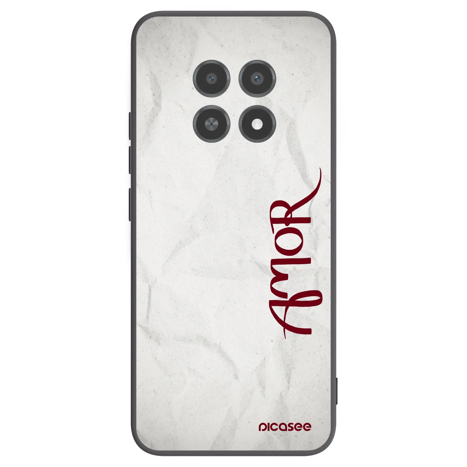 Picasee fekete szilikon tok az alábbi mobiltelefonokra Realme 12X - Amor