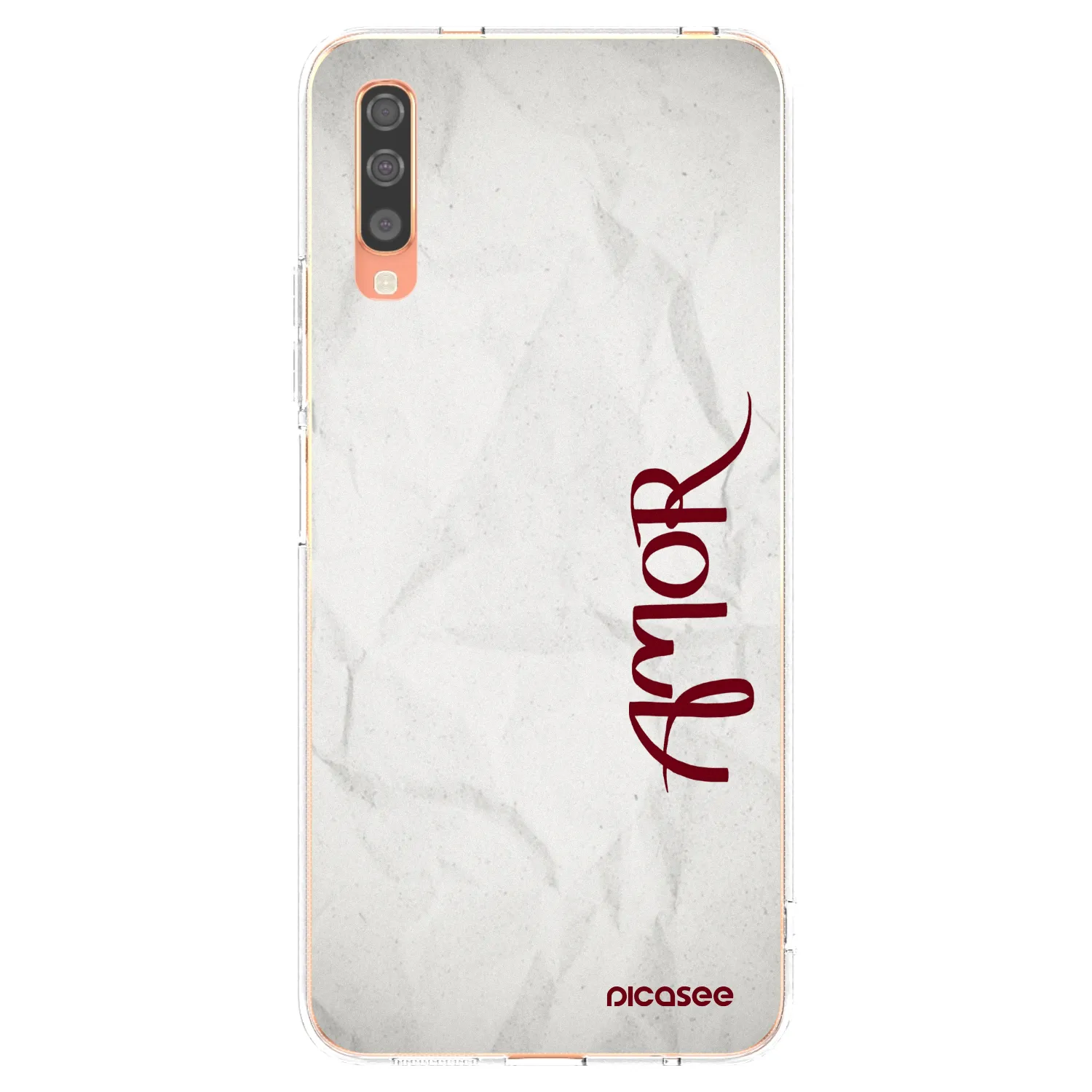 Picasee átlátszó szilikon tok az alábbi mobiltelefonokra Samsung Galaxy A70 A705F - Amor