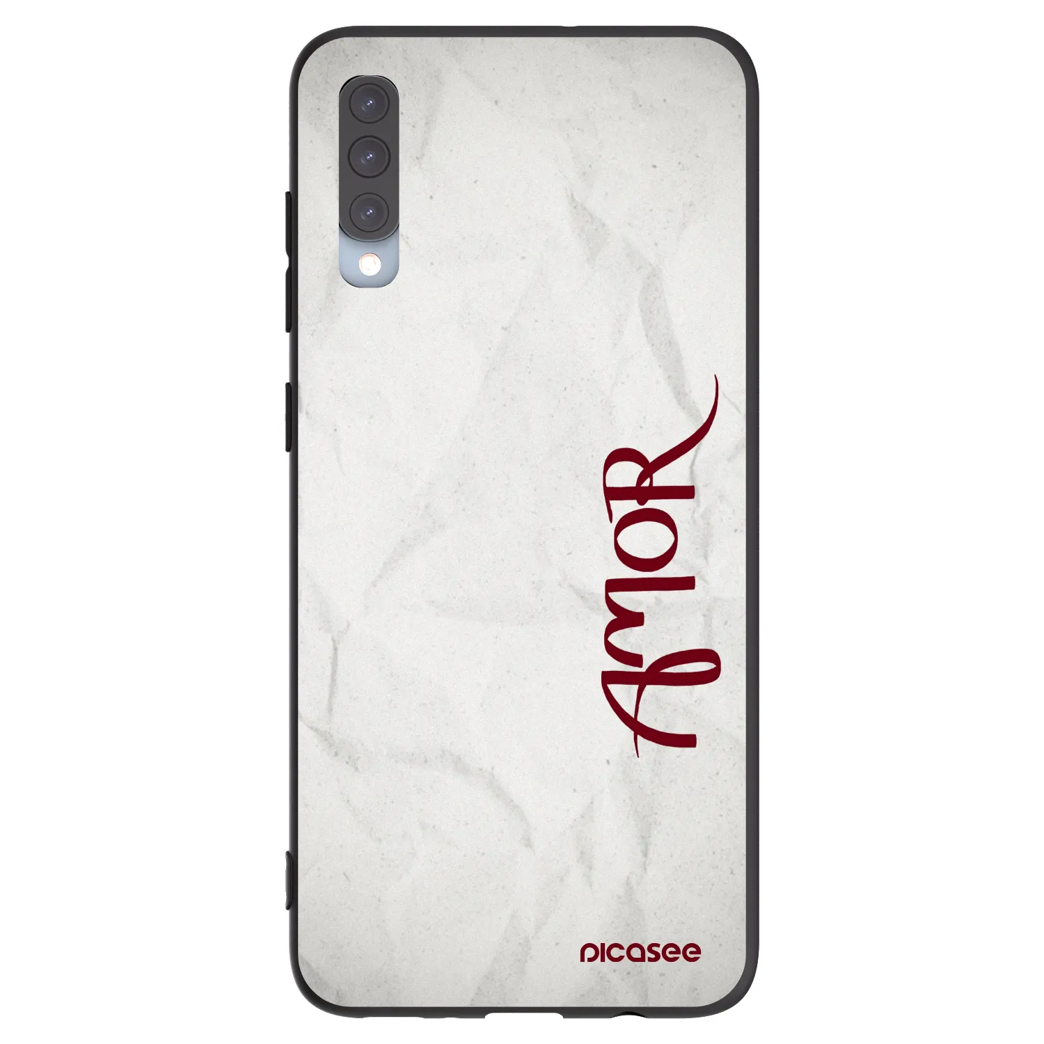 Picasee fekete szilikon tok az alábbi mobiltelefonokra Samsung Galaxy A70 A705F - Amor