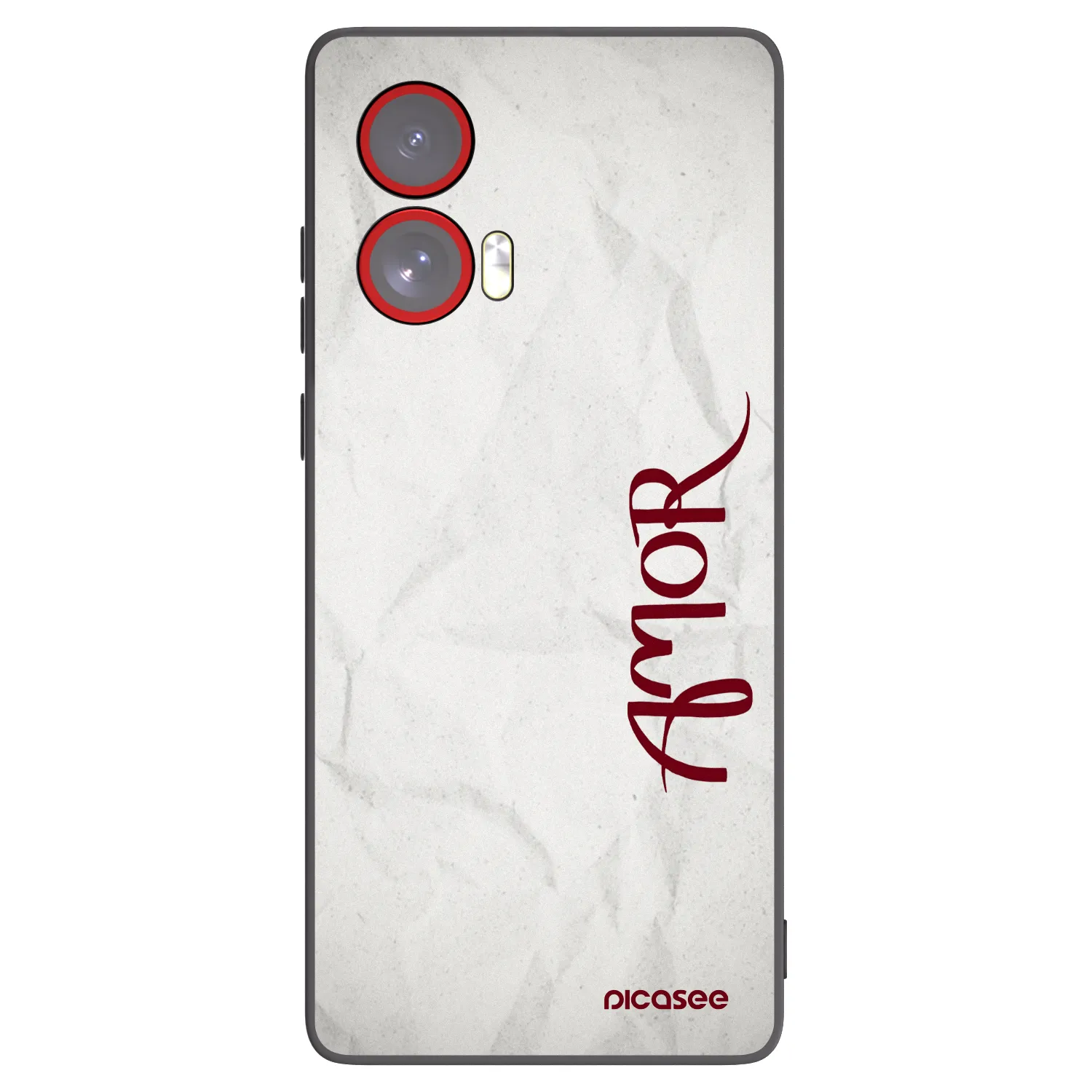 Picasee fekete szilikon tok az alábbi mobiltelefonokra Motorola Edge 50 Fusion - Amor
