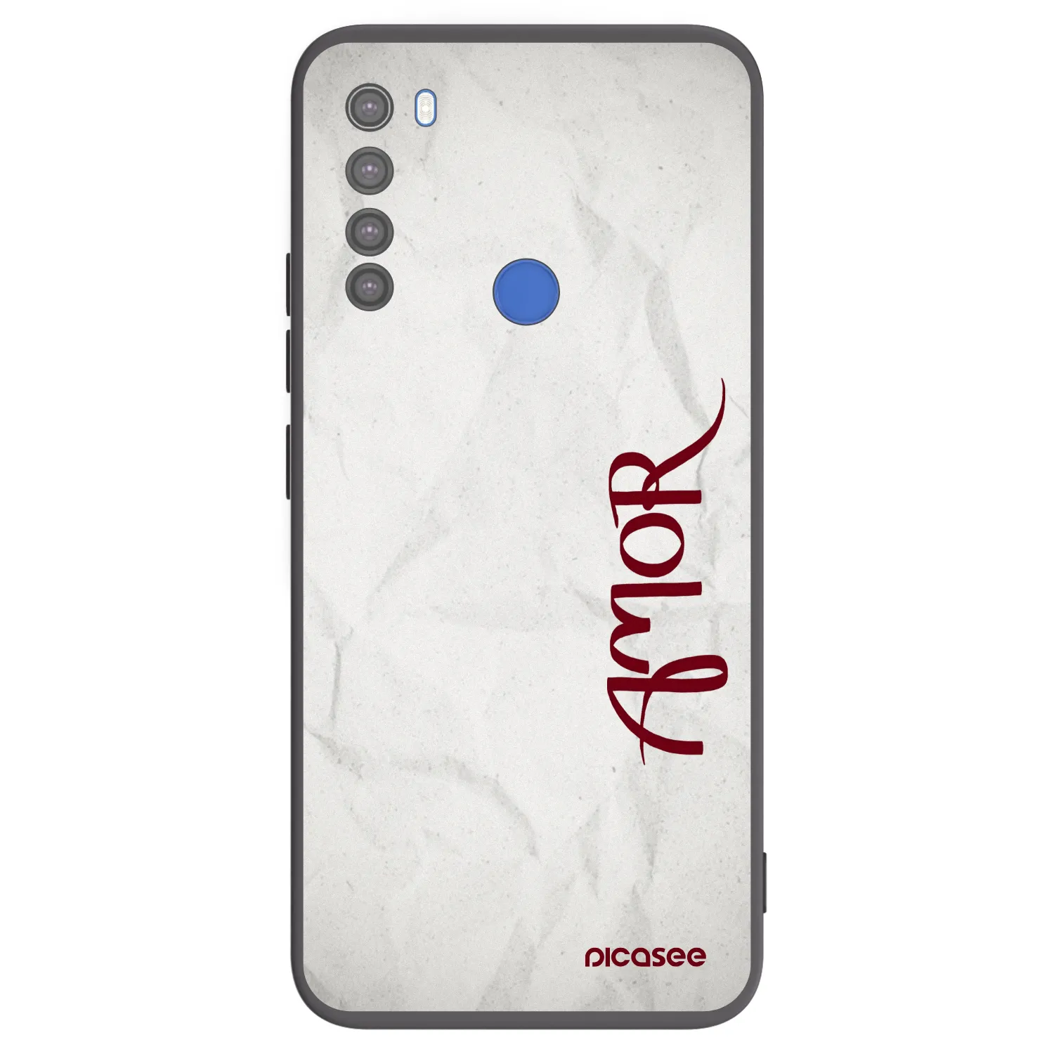 Picasee fekete szilikon tok az alábbi mobiltelefonokra Xiaomi Redmi Note 8T - Amor