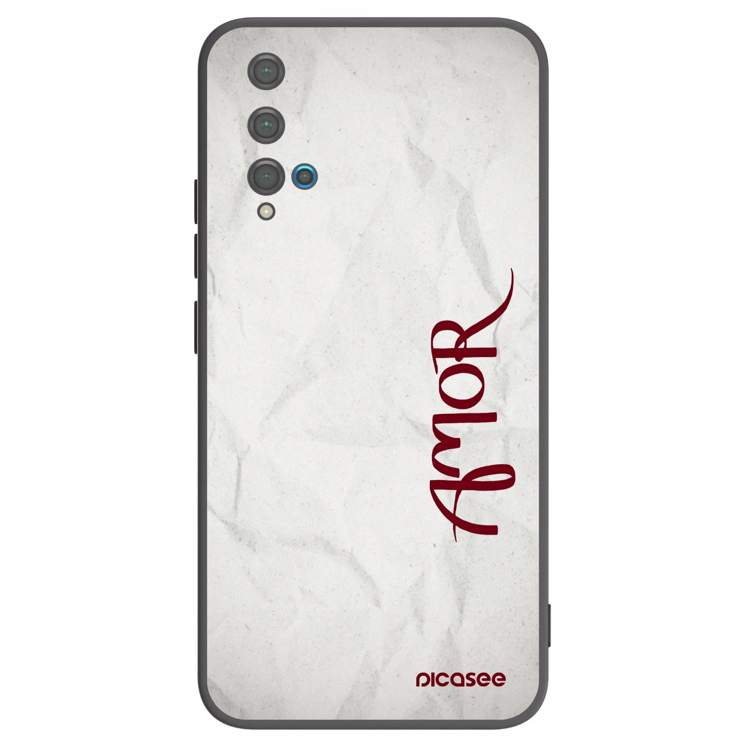 Picasee fekete szilikon tok az alábbi mobiltelefonokra Huawei Nova 5T - Amor