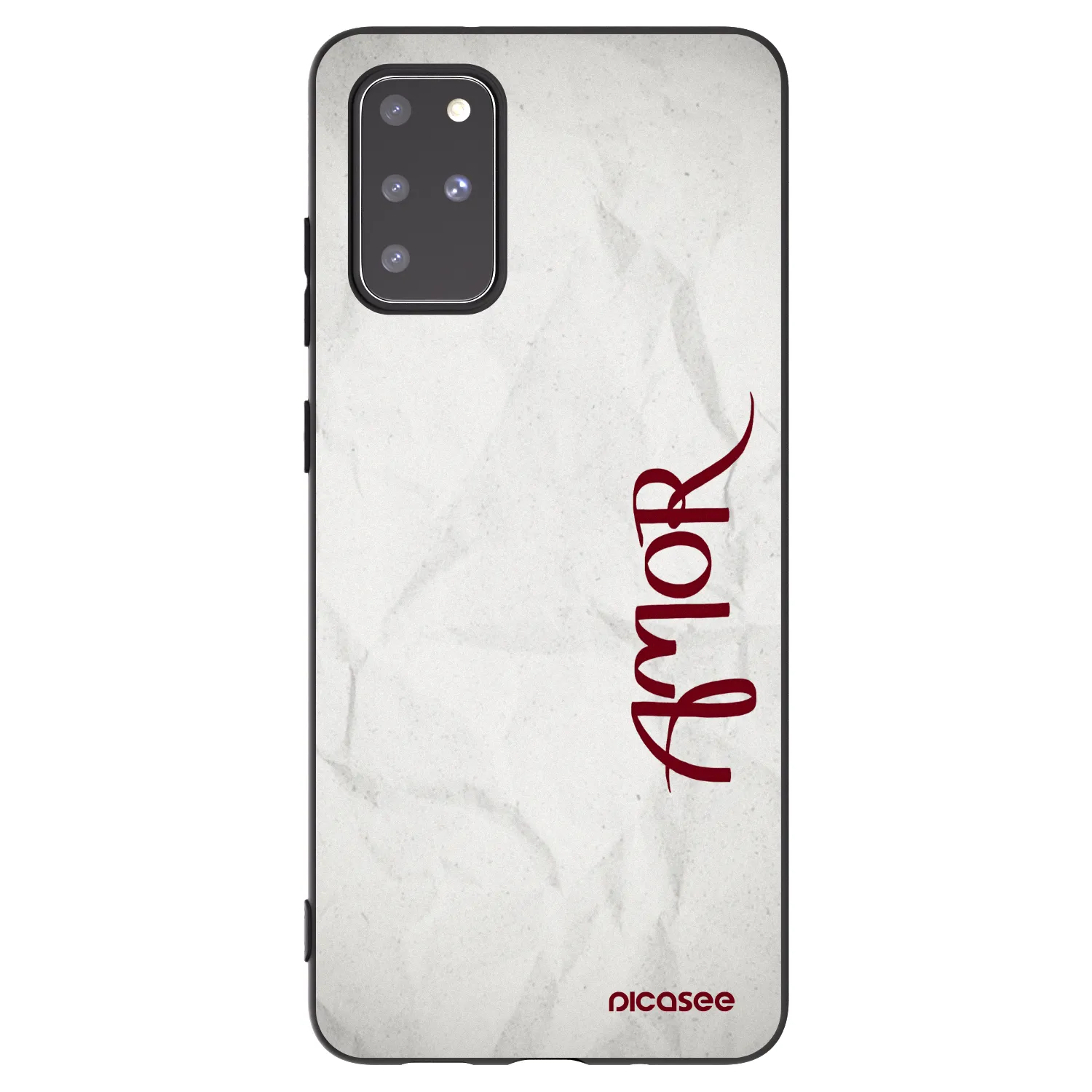 Picasee fekete szilikon tok az alábbi mobiltelefonokra Samsung Galaxy S20+ G985F - Amor