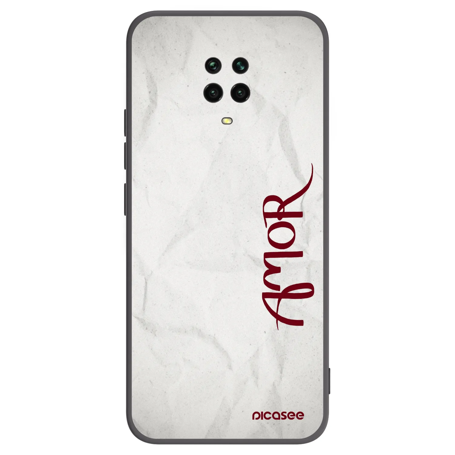 Picasee fekete szilikon tok az alábbi mobiltelefonokra Xiaomi Redmi Note 9 Pro - Amor