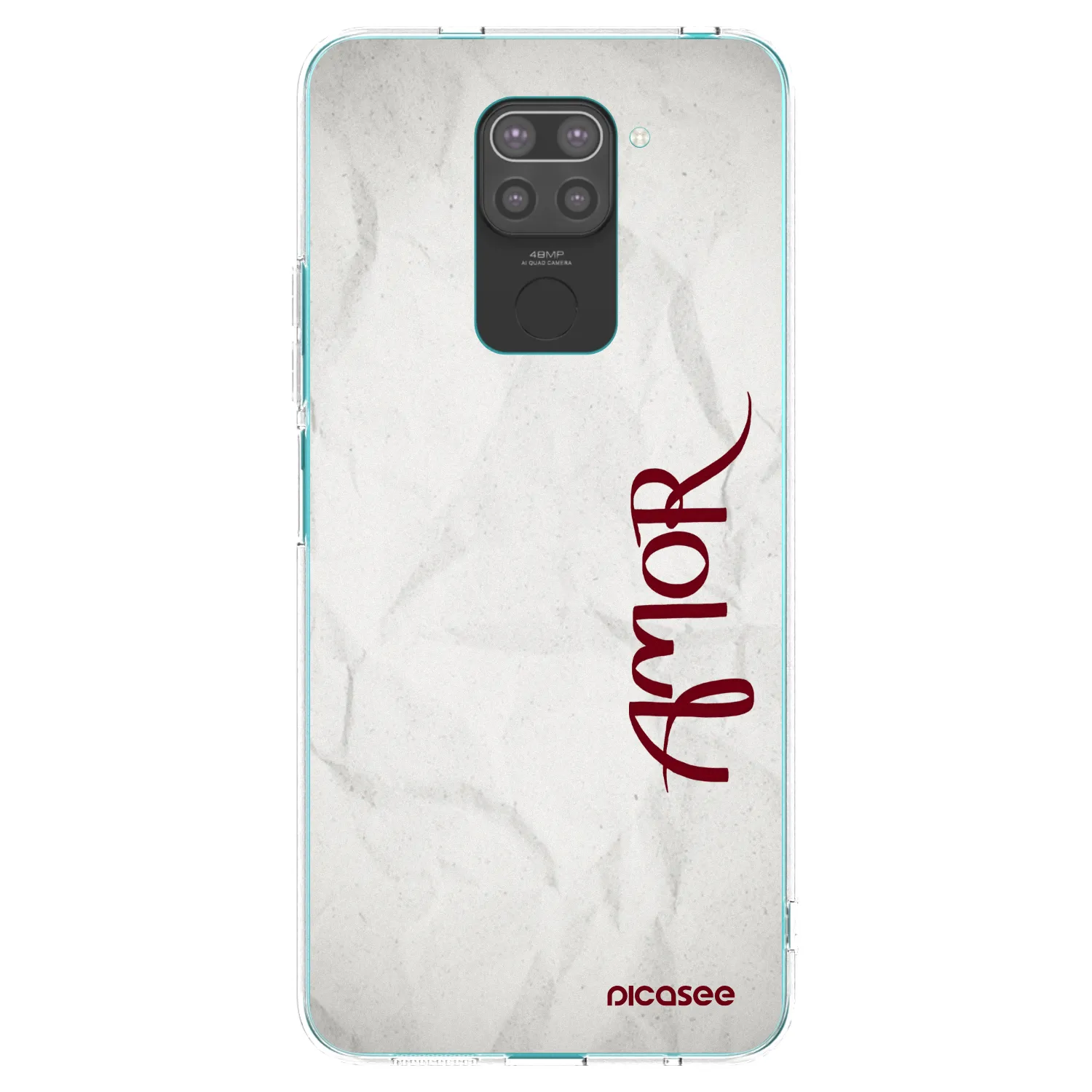 Picasee fekete szilikon tok az alábbi mobiltelefonokra Xiaomi Redmi Note 9 - Amor