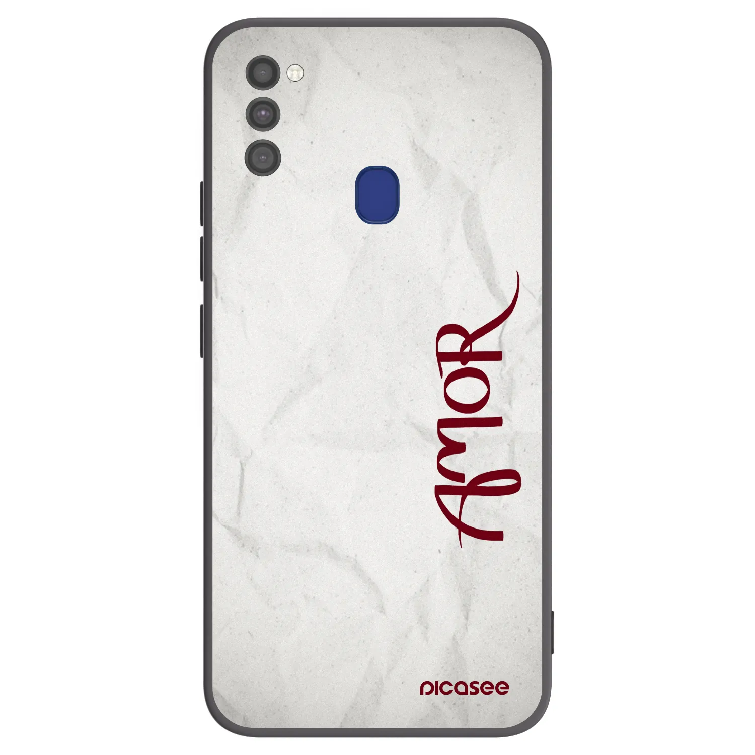 Picasee fekete szilikon tok az alábbi mobiltelefonokra Samsung Galaxy M21 M215F - Amor