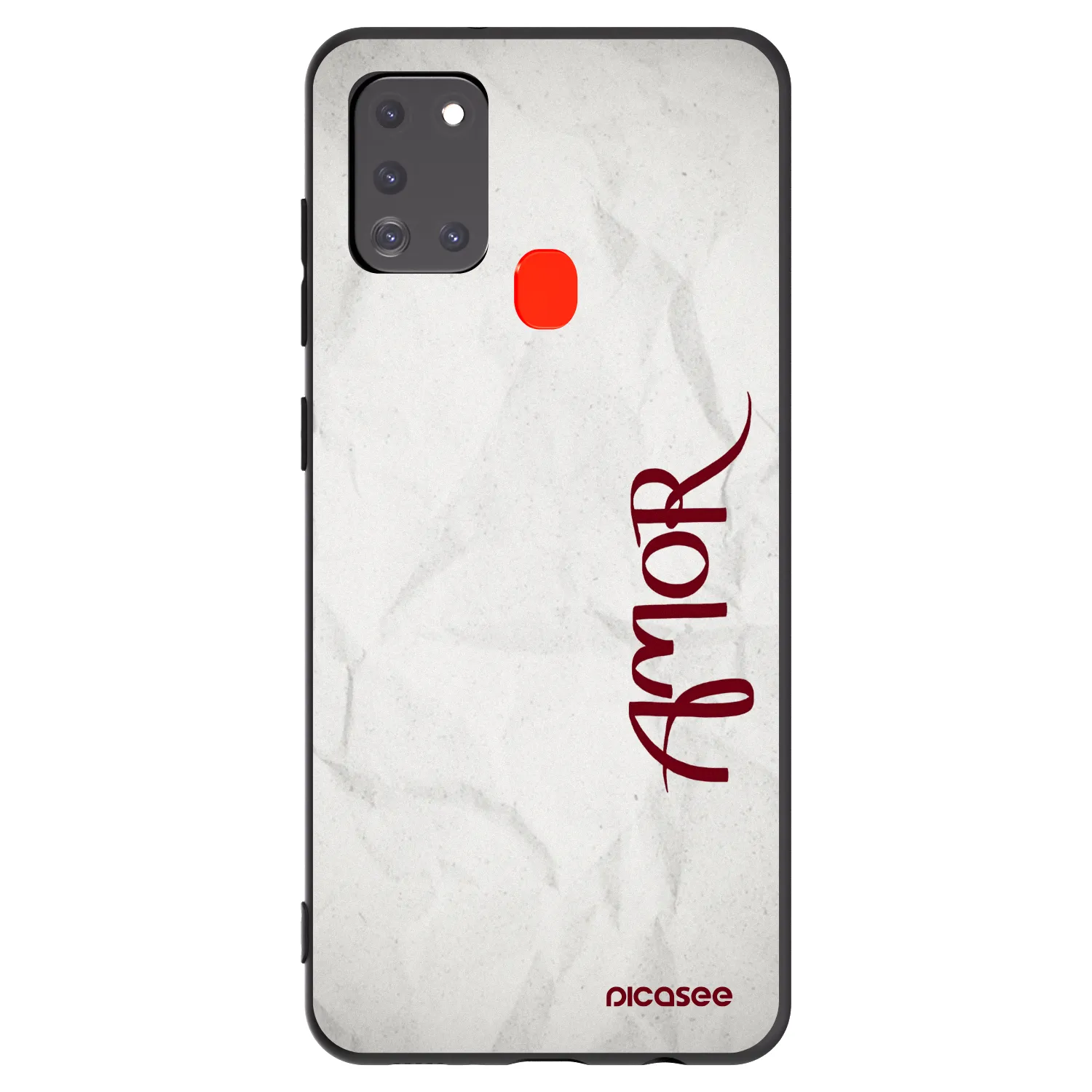 Picasee fekete szilikon tok az alábbi mobiltelefonokra Samsung Galaxy A21s - Amor