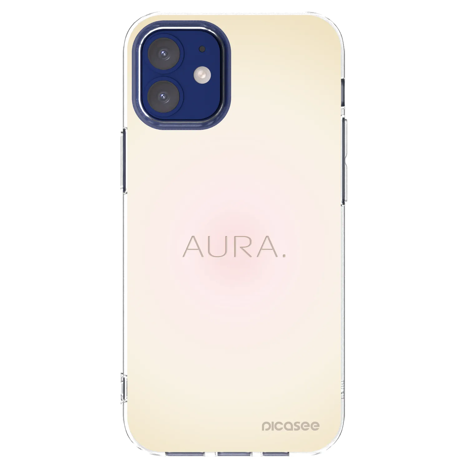 Picasee átlátszó szilikon tok az alábbi mobiltelefonokra Apple iPhone 12 mini - Aura