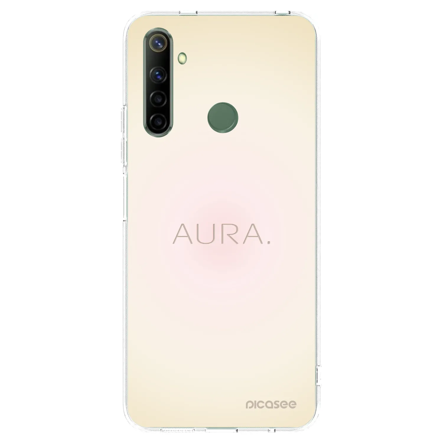Picasee átlátszó szilikon tok az alábbi mobiltelefonokra Realme 6i - Aura