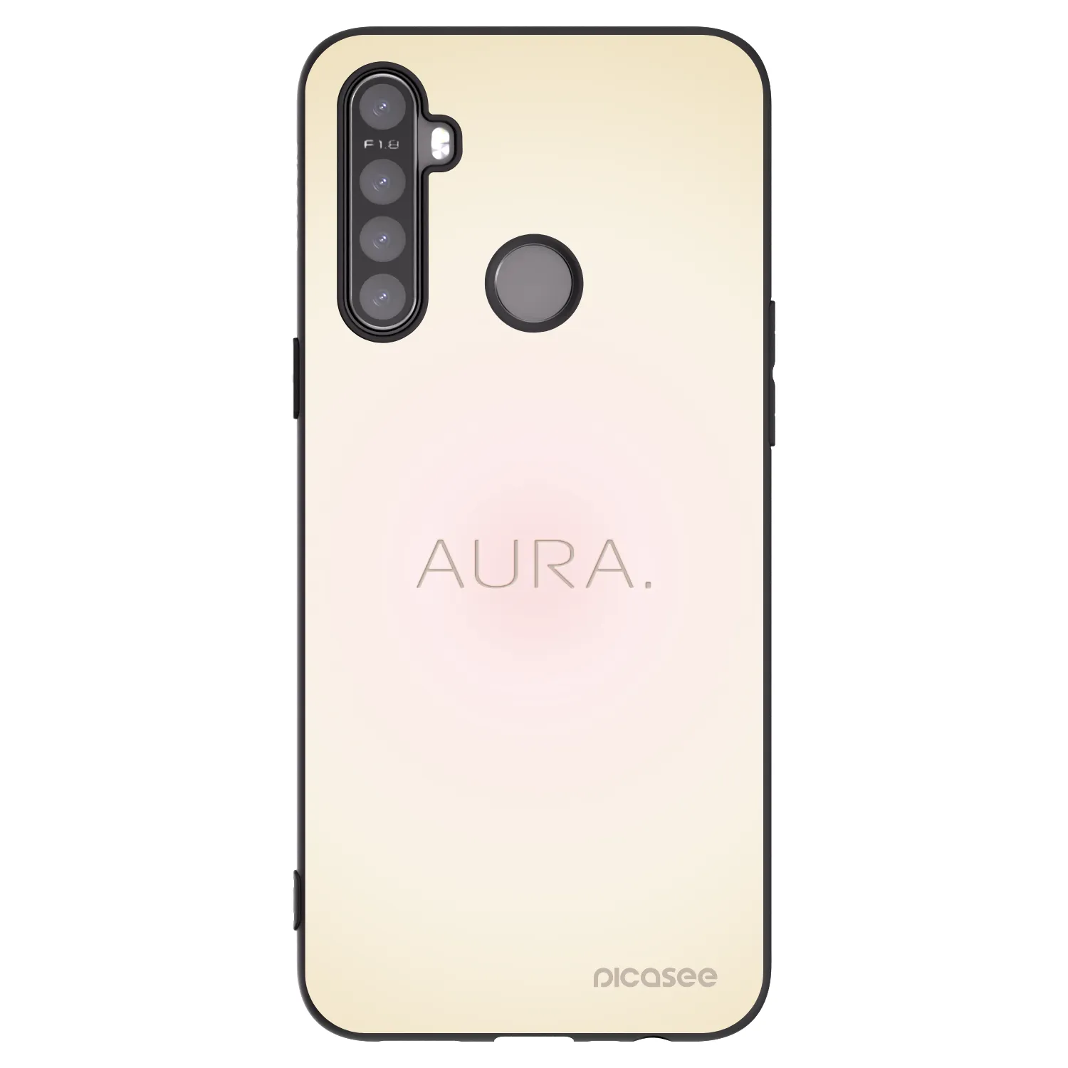Picasee fekete szilikon tok az alábbi mobiltelefonokra Realme 5 - Aura