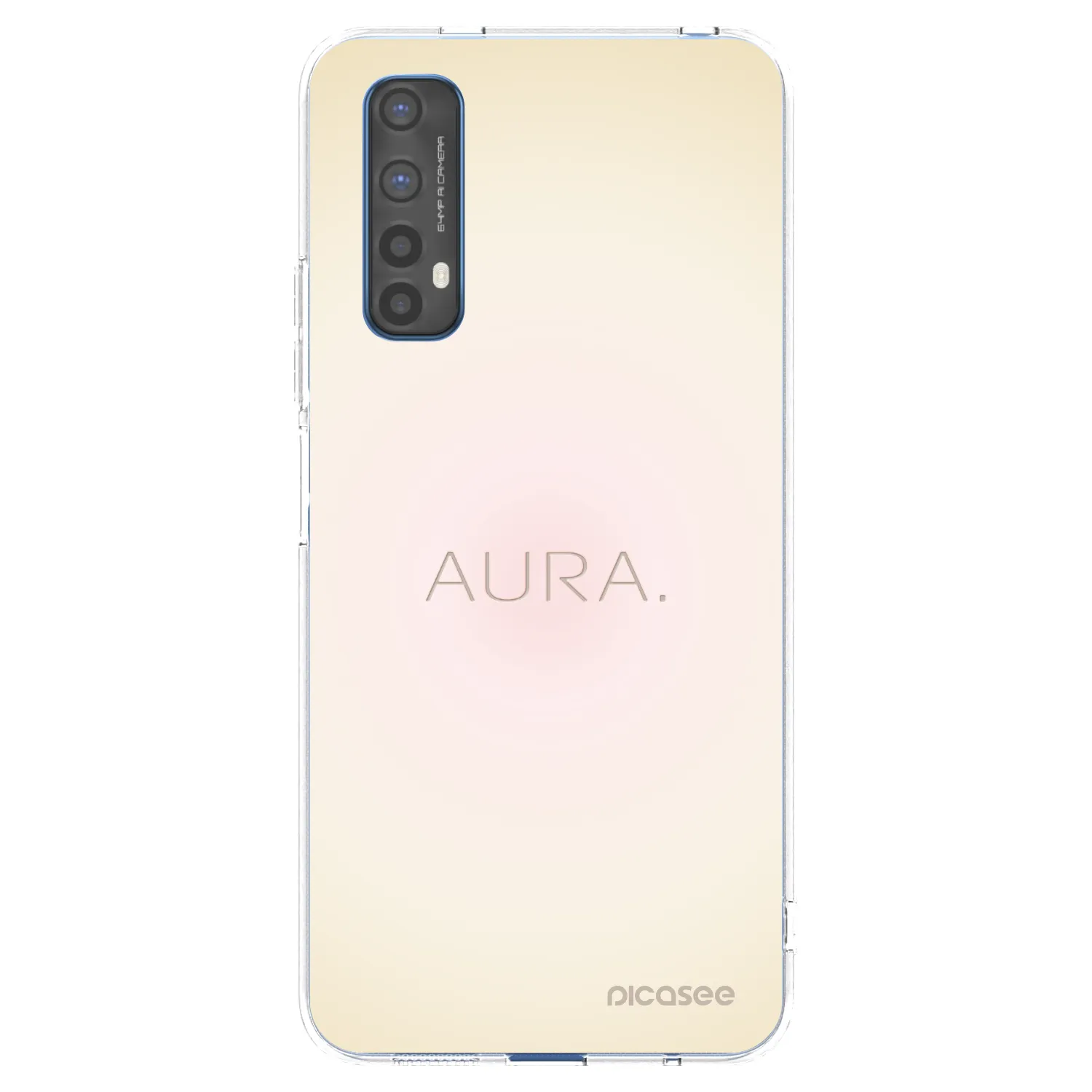 Picasee átlátszó szilikon tok az alábbi mobiltelefonokra Realme 7 - Aura