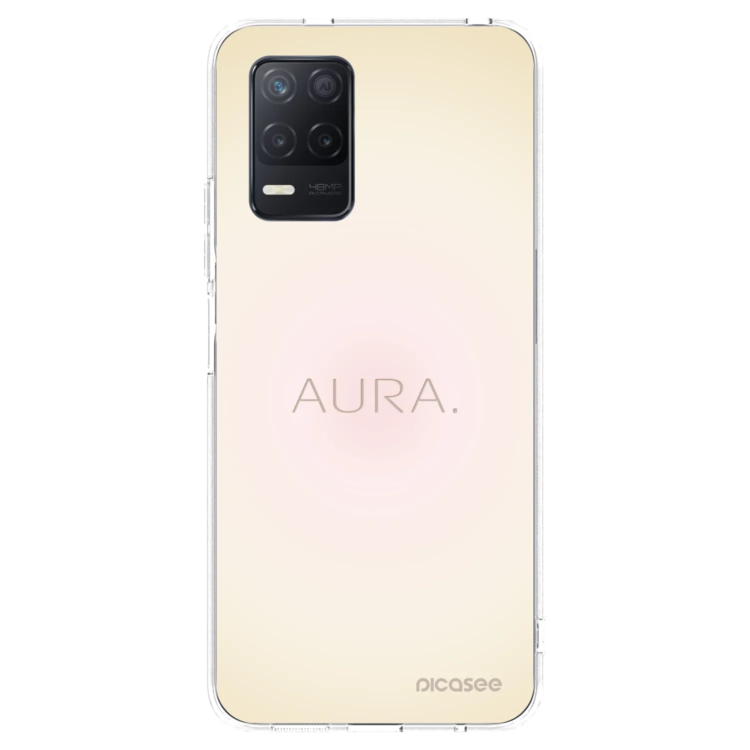 Picasee átlátszó szilikon tok az alábbi mobiltelefonokra Realme 8 5G - Aura
