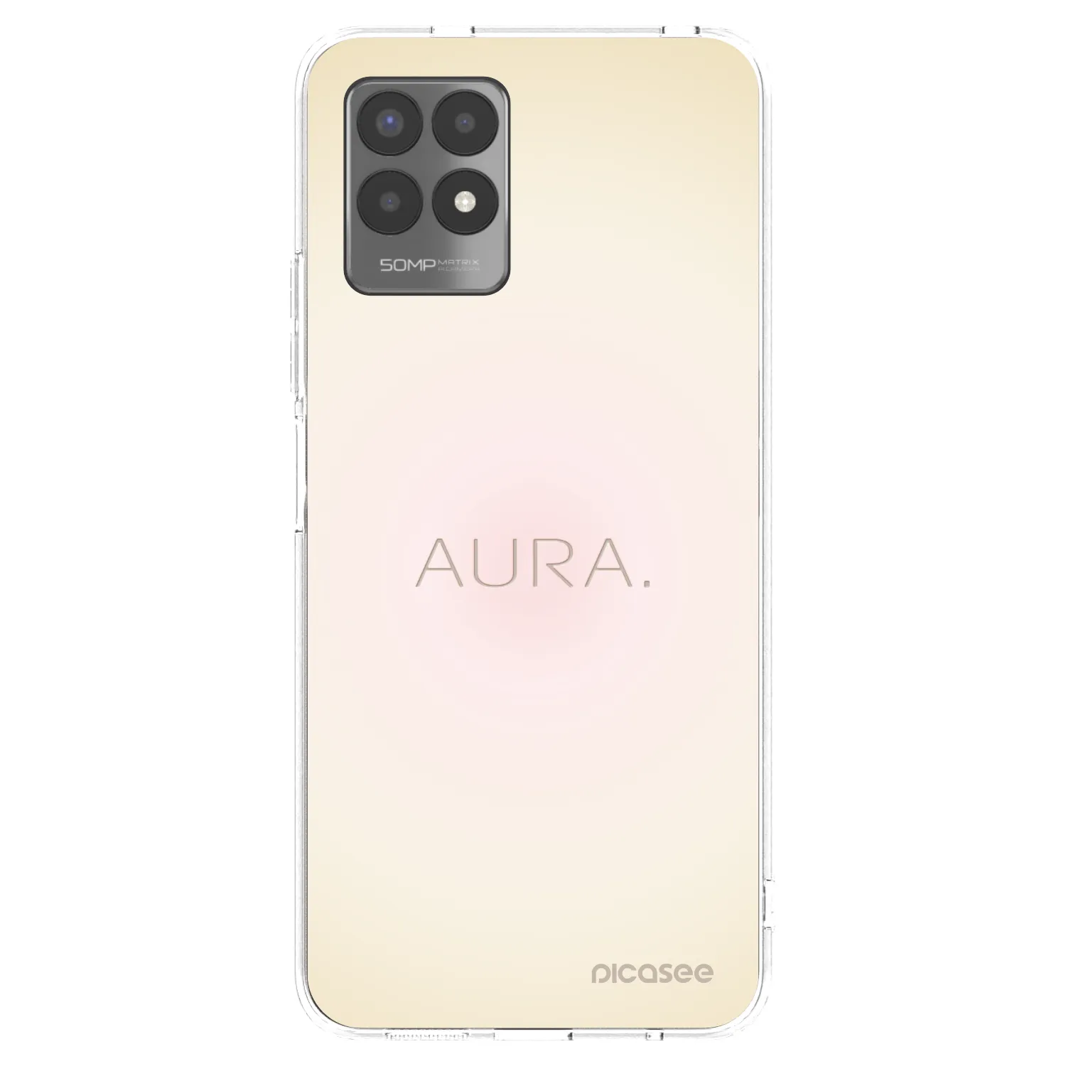 Picasee átlátszó szilikon tok az alábbi mobiltelefonokra Realme 8i - Aura