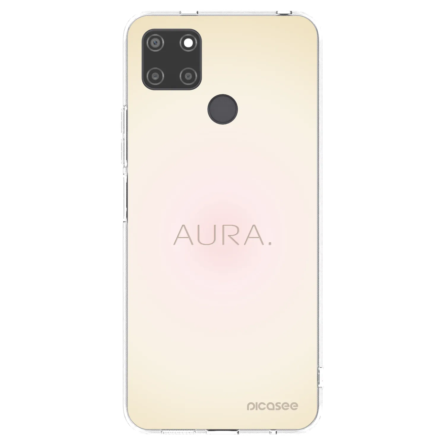 Picasee átlátszó szilikon tok az alábbi mobiltelefonokra Realme C21Y - Aura