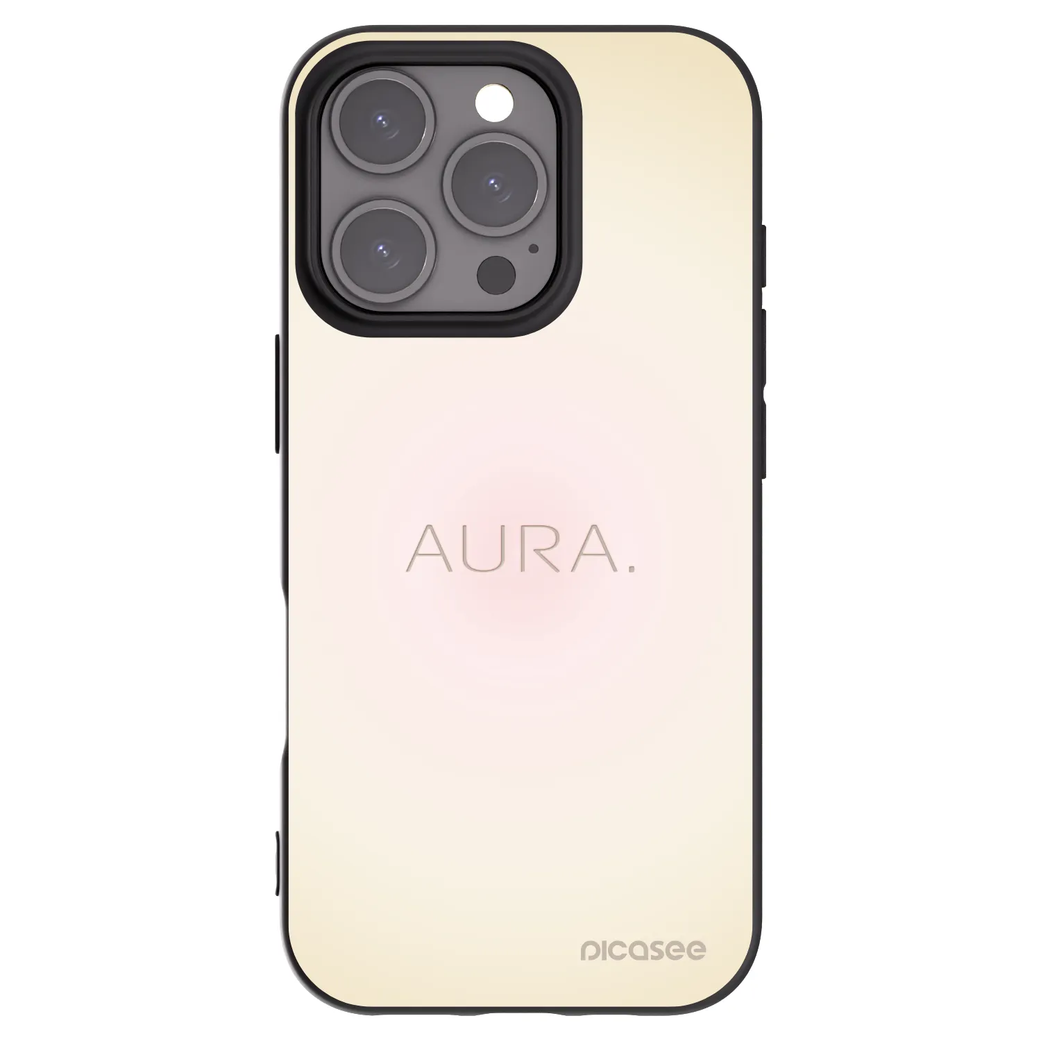 Picasee fekete szilikon tok az alábbi mobiltelefonokra Apple iPhone 16 Pro - Aura