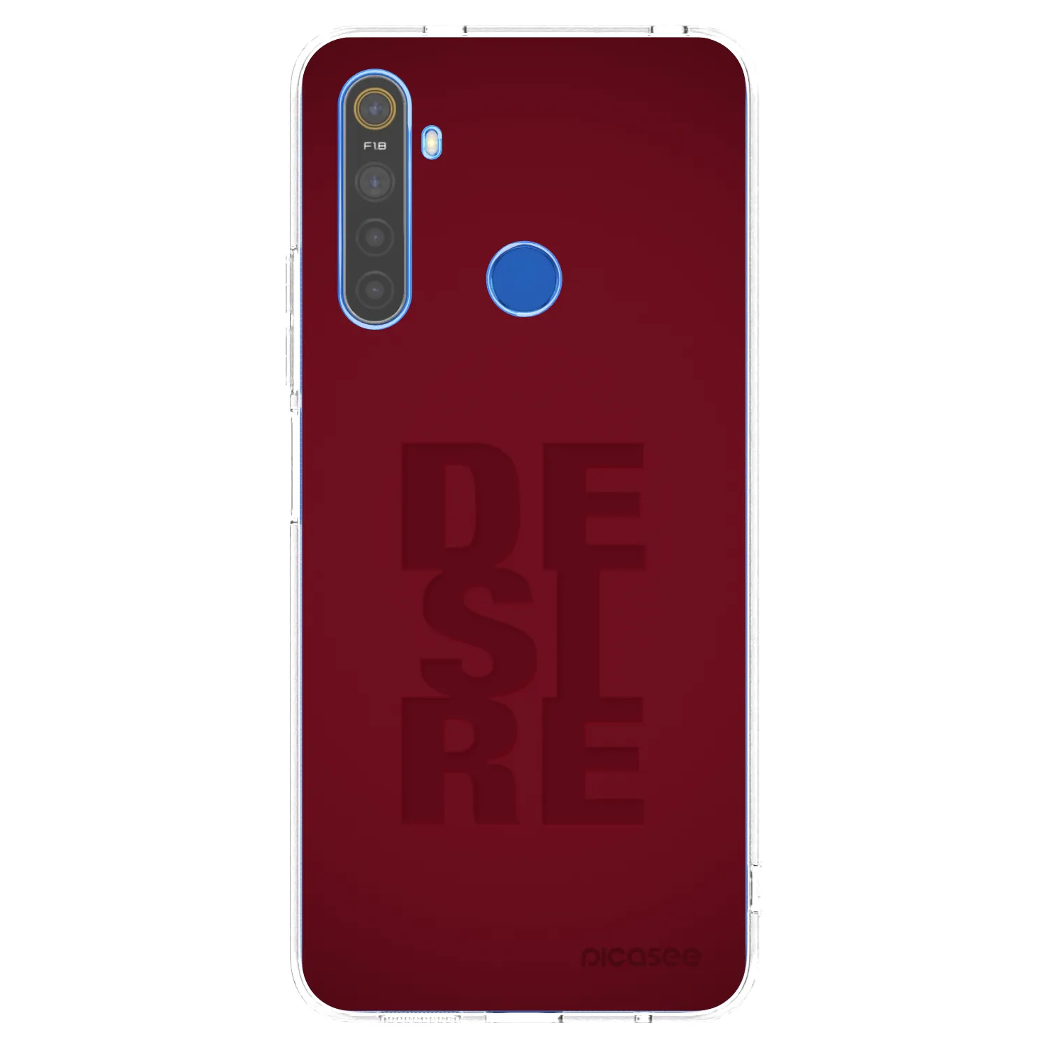 Picasee átlátszó szilikon tok az alábbi mobiltelefonokra Realme 5 - Desire