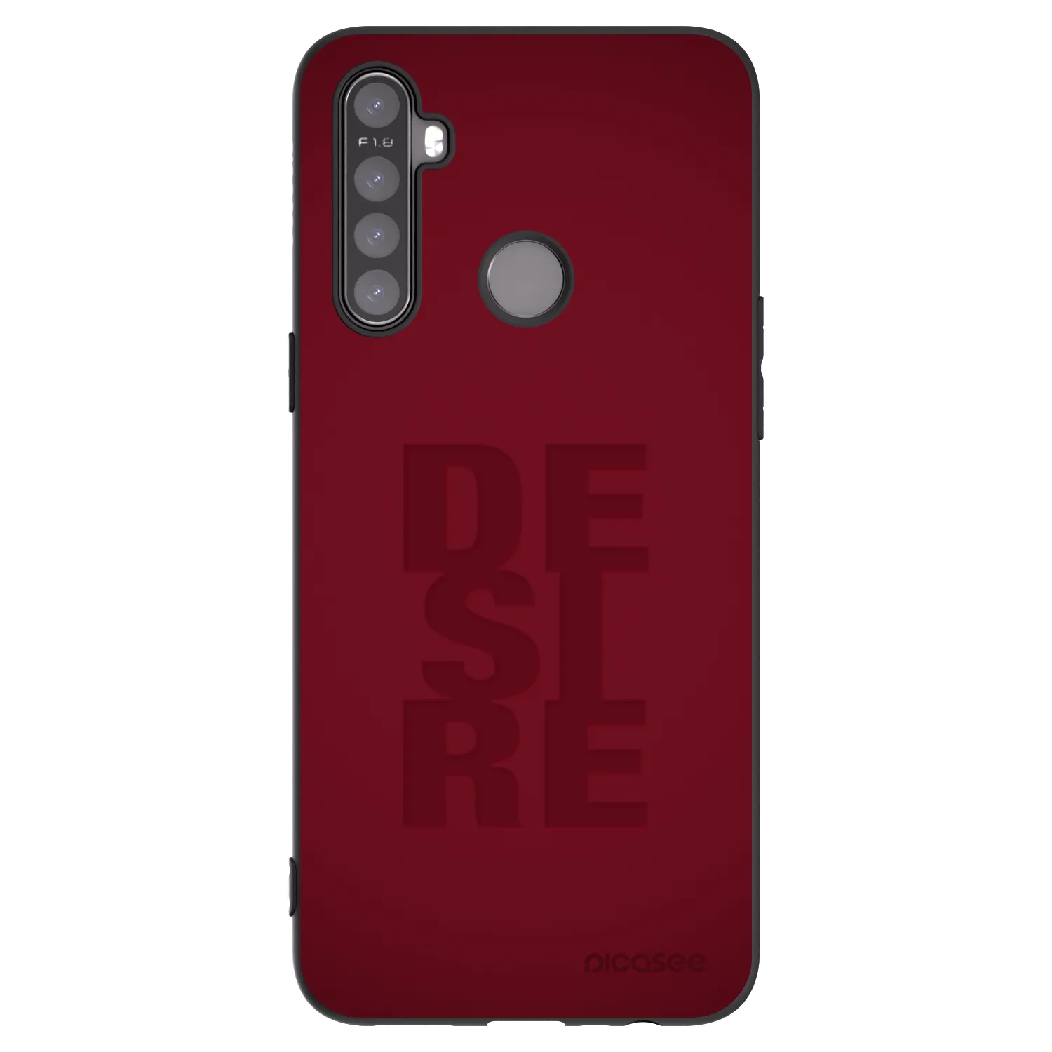 Picasee fekete szilikon tok az alábbi mobiltelefonokra Realme 5 - Desire