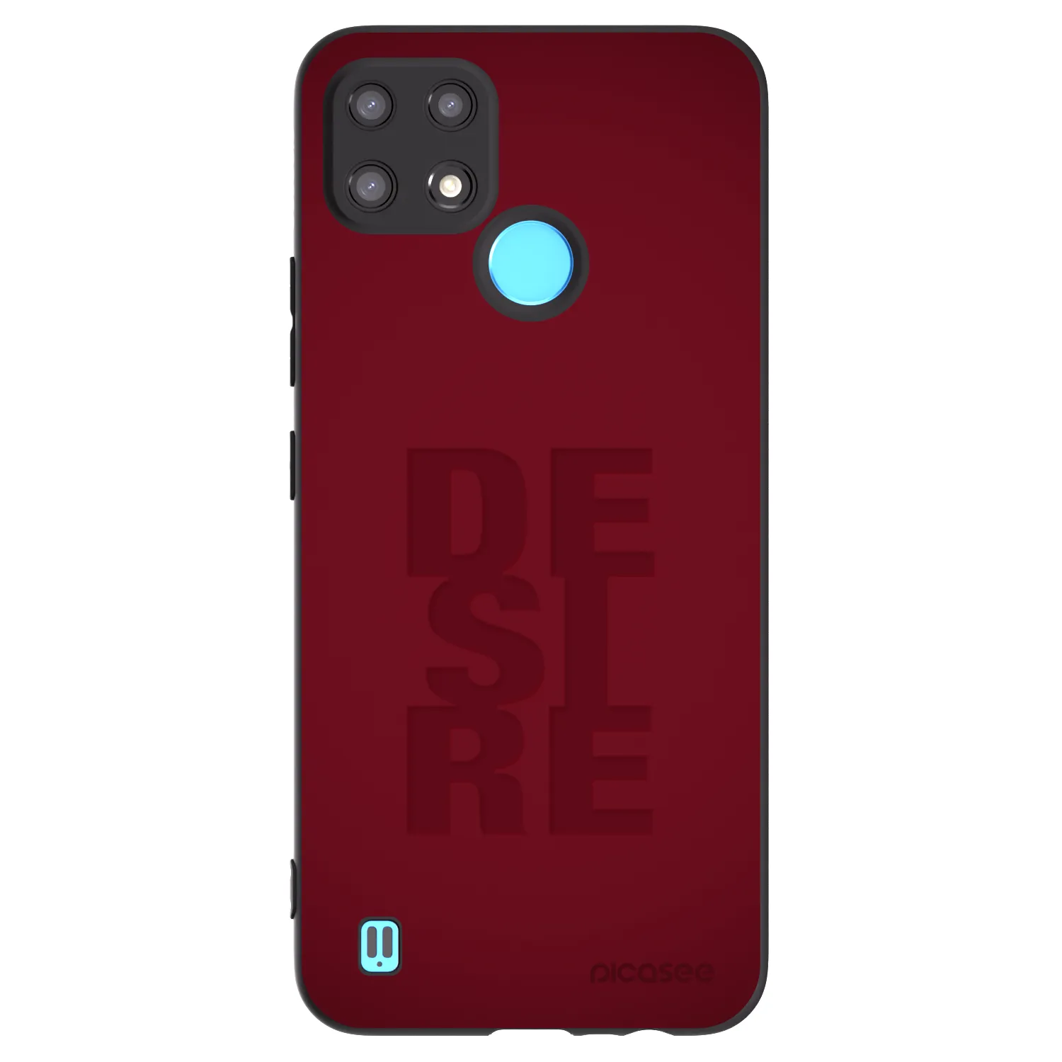 Picasee fekete szilikon tok az alábbi mobiltelefonokra Realme C21 - Desire