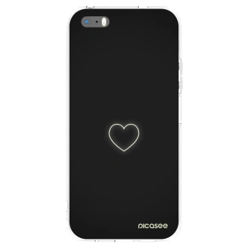 Picasee átlátszó szilikon tok az alábbi mobiltelefonokra Apple iPhone 5/5S/SE - Heart
