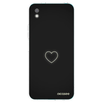 Picasee fekete szilikon tok az alábbi mobiltelefonokra Xiaomi Redmi 9A - Heart