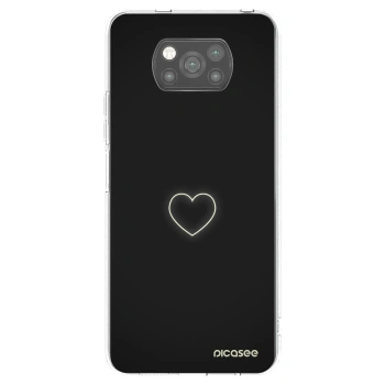 Picasee fekete szilikon tok az alábbi mobiltelefonokra Xiaomi Poco X3 - Heart