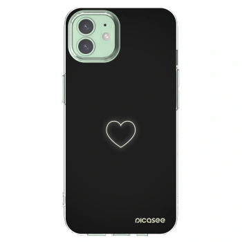 Picasee átlátszó szilikon tok az alábbi mobiltelefonokra Apple iPhone 12 - Heart