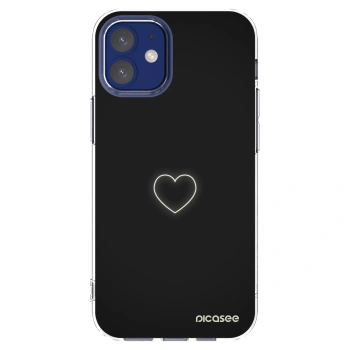 Picasee átlátszó szilikon tok az alábbi mobiltelefonokra Apple iPhone 12 mini - Heart
