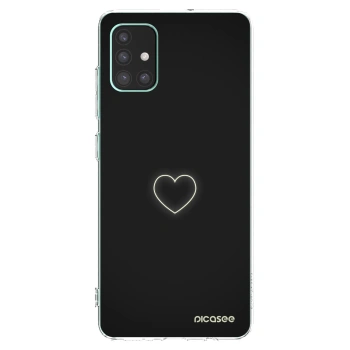 Picasee átlátszó szilikon tok az alábbi mobiltelefonokra Samsung Galaxy M51 M515F - Heart
