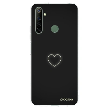 Picasee átlátszó szilikon tok az alábbi mobiltelefonokra Realme 6i - Heart