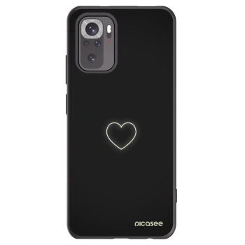 Picasee fekete szilikon tok az alábbi mobiltelefonokra Xiaomi Redmi Note 10 - Heart