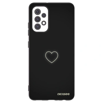 Picasee fekete szilikon tok az alábbi mobiltelefonokra Samsung Galaxy A32 5G A326B - Heart