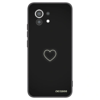 Picasee fekete szilikon tok az alábbi mobiltelefonokra Xiaomi Mi 11 - Heart