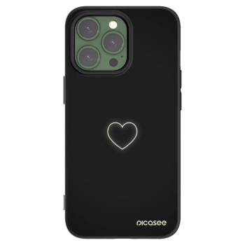 Picasee fekete szilikon tok az alábbi mobiltelefonokra Apple iPhone 13 Pro - Heart