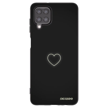 Picasee fekete szilikon tok az alábbi mobiltelefonokra Samsung Galaxy M12 M127F - Heart