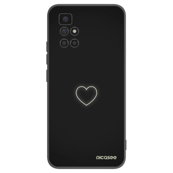 Picasee fekete szilikon tok az alábbi mobiltelefonokra Xiaomi Redmi 10 - Heart