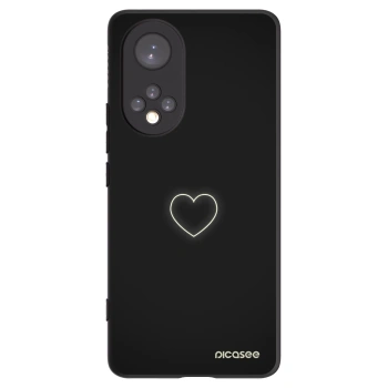 Picasee fekete szilikon tok az alábbi mobiltelefonokra Honor 50 5G - Heart
