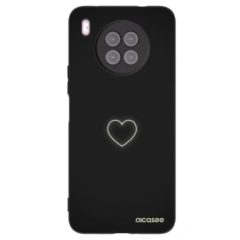 Picasee fekete szilikon tok az alábbi mobiltelefonokra Huawei Nova 8i - Heart