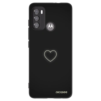 Picasee fekete szilikon tok az alábbi mobiltelefonokra Motorola Moto G60 - Heart