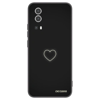 Picasee fekete szilikon tok az alábbi mobiltelefonokra Vivo Y72 5G - Heart