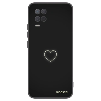 Picasee fekete szilikon tok az alábbi mobiltelefonokra Realme 8 5G - Heart
