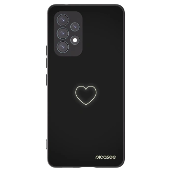 Picasee fekete szilikon tok az alábbi mobiltelefonokra Samsung Galaxy A53 5G A536 - Heart